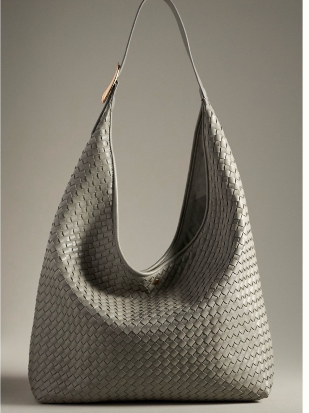 Anthropologie Love Knot Slouchy Woven Hobo Bag in Gray